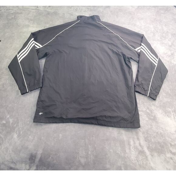 Adidas Nebraska Jacket Sz XL Men's Black Golf Windbreaker Full Zip C14-8 - Picture 9 of 10